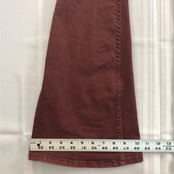 We The Free Pull on Flared Burgundy Jean Pants Size 25 - Picture 5 of 11